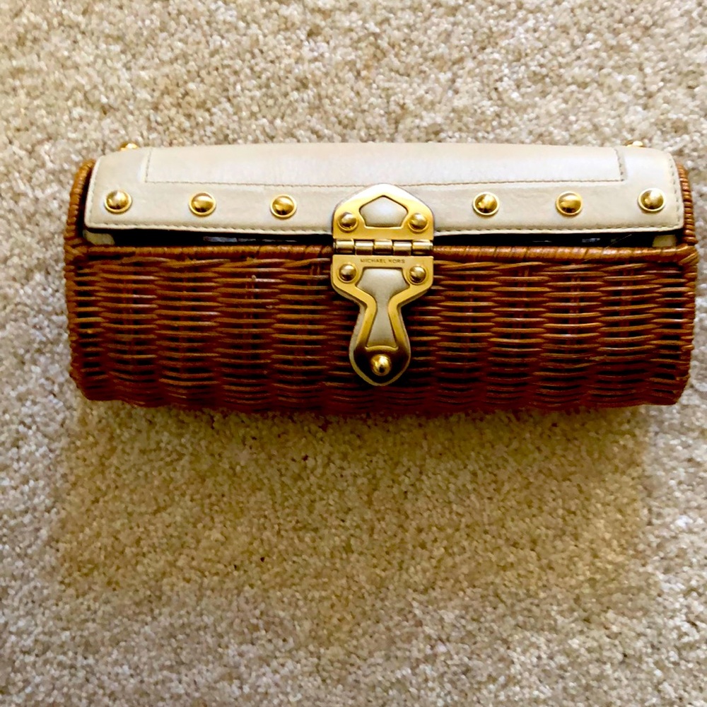 Michael Kors Straw Clutch